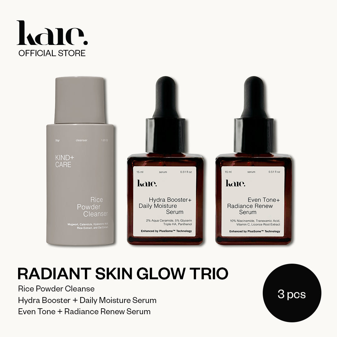 KAIE - Radiant Glow Skin Set (Rice Powder Cleanser, Hydra Booster + Da ...
