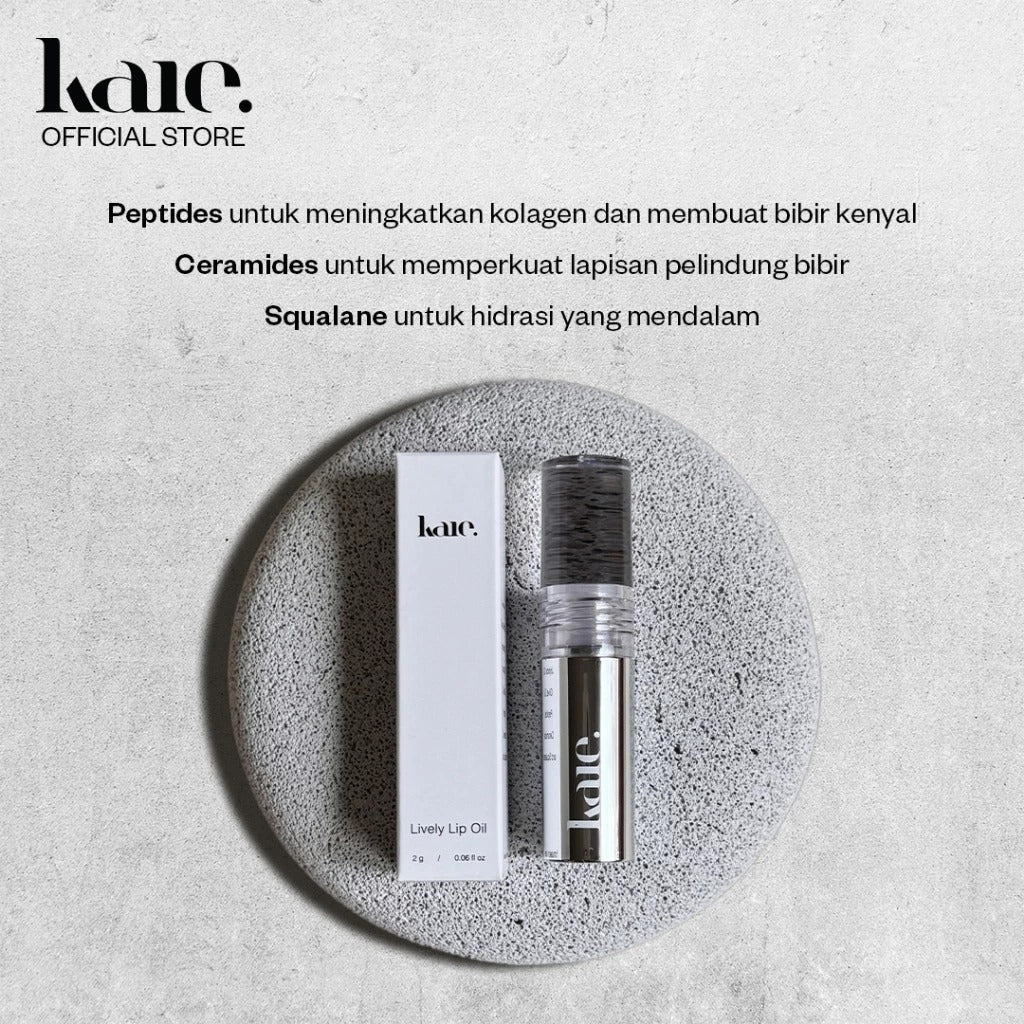 KAIE - Lively Lip Oil (Peptide, Ceramide, and Squalane), Anti Aging Peptide Complex Cream Moisturizer