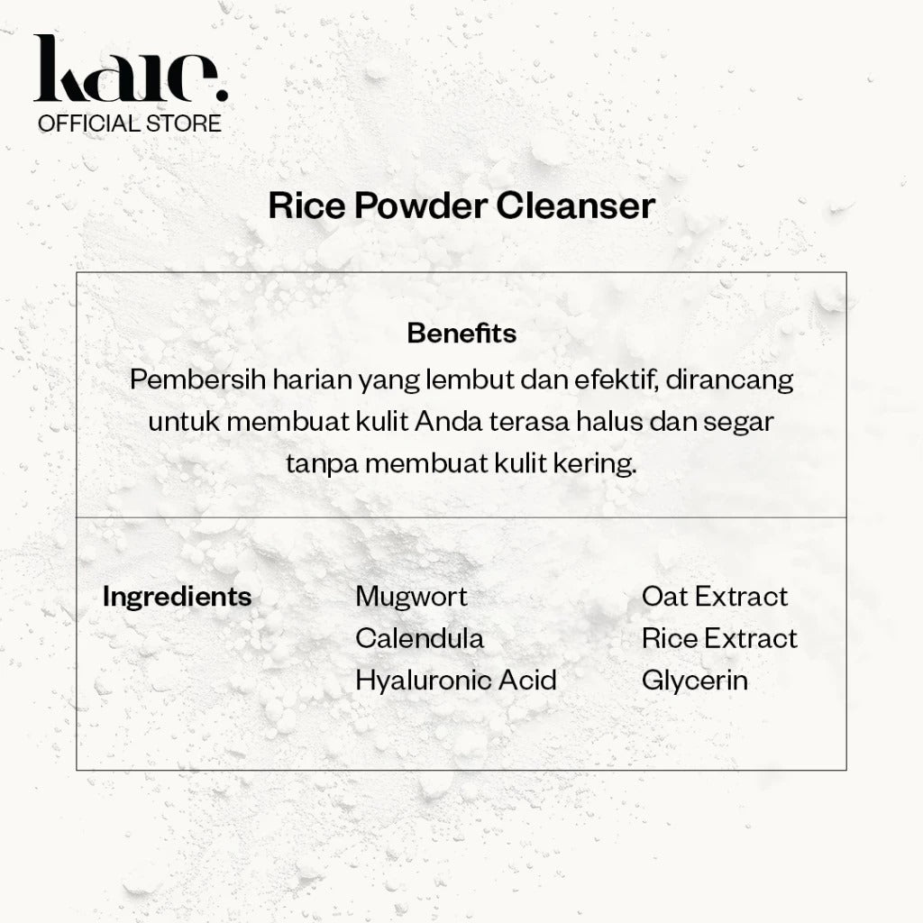 [Buy 1 Get 1] KAIE - Rice Powder Cleanser with Mugwort, Calendula, Hyaluronic Acid, Rice and Oat Extract