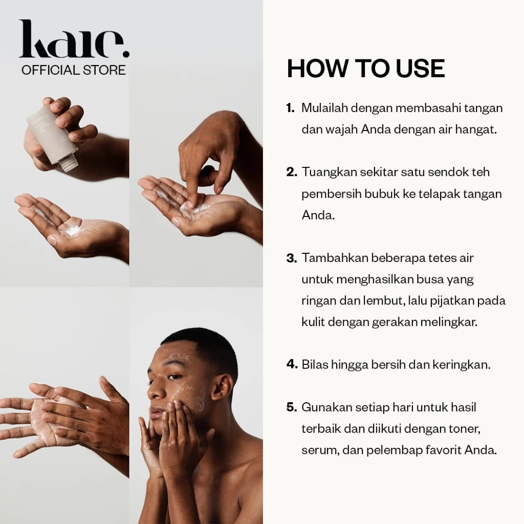 [Buy 1 Get 1] KAIE - Rice Powder Cleanser with Mugwort, Calendula, Hyaluronic Acid, Rice and Oat Extract